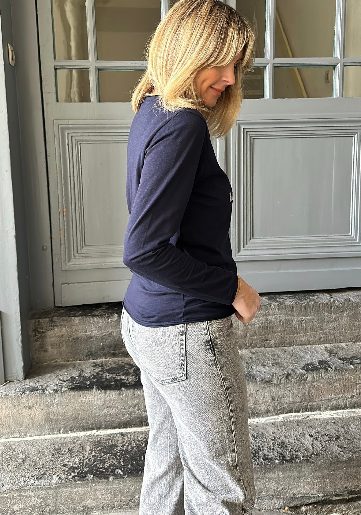 T-shirt bleu marine LOVE ANOUK&NINON