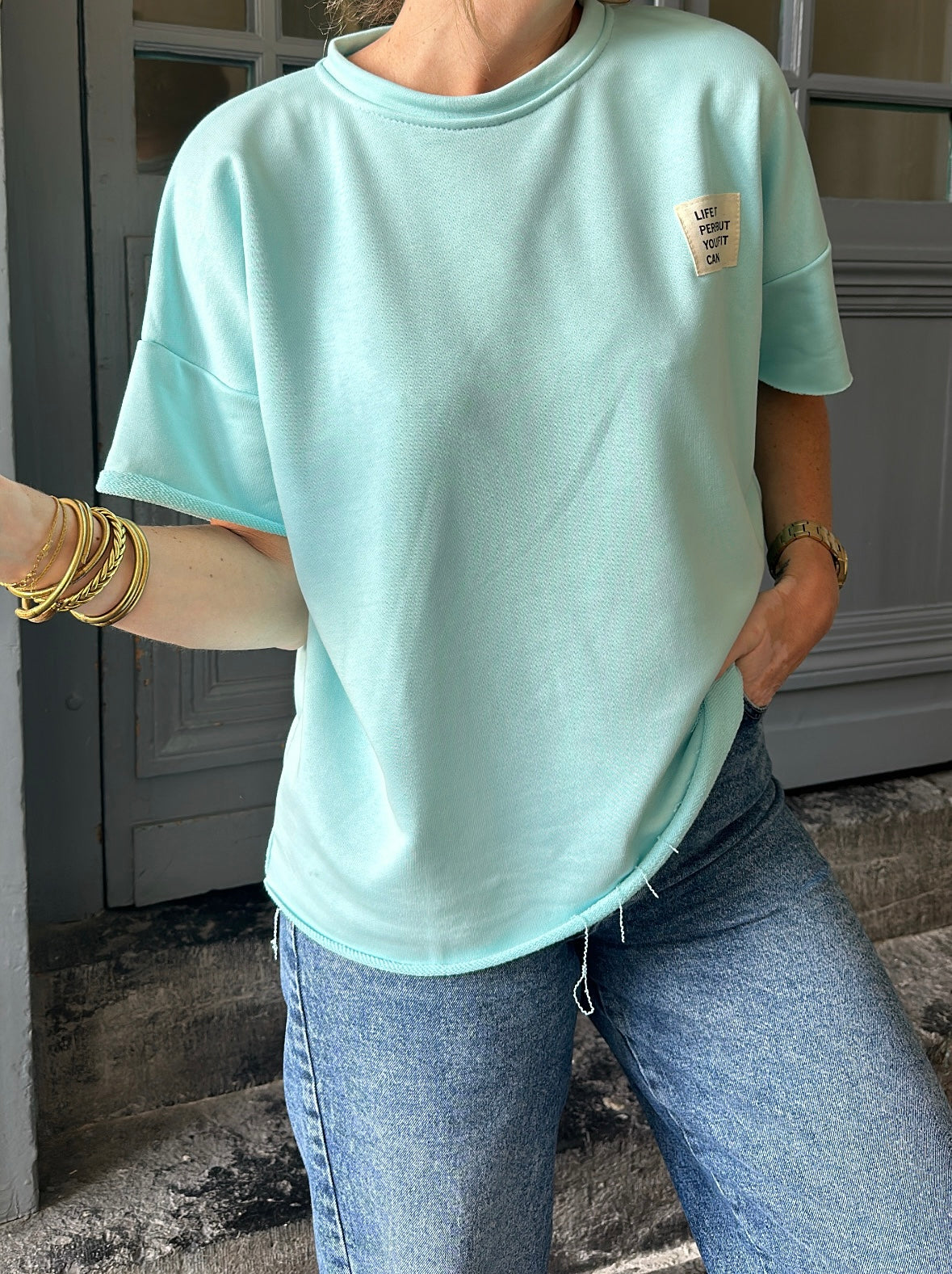 Sweat-shirt LOLY Turquoise