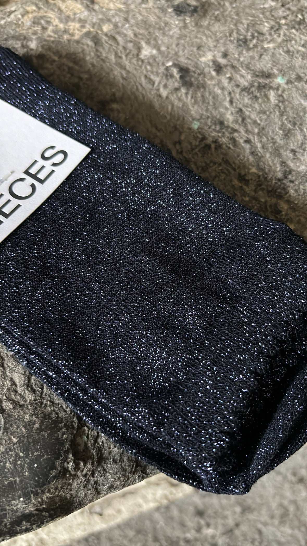 Chaussettes GLITTER PIECES Bleu nuit paillettes purple