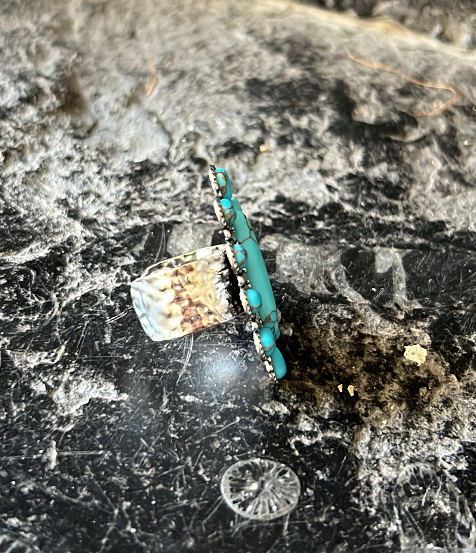 Bague MALACHITE doré/argenté