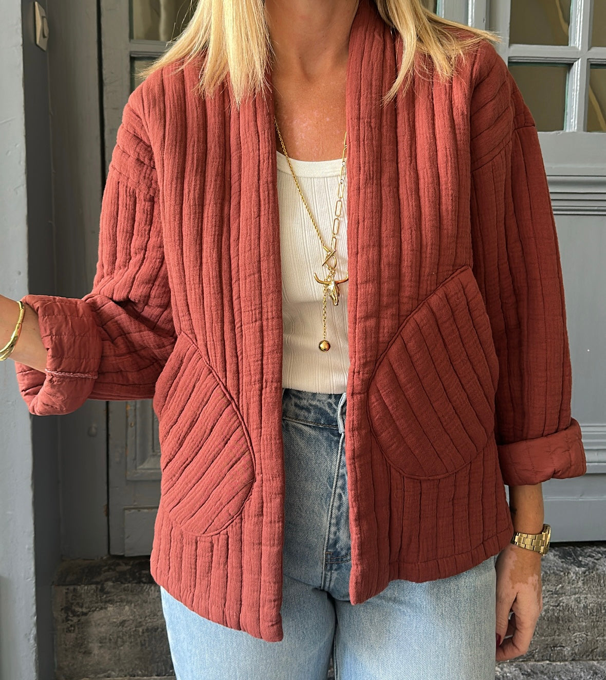 Kimono CHRIS Terracota