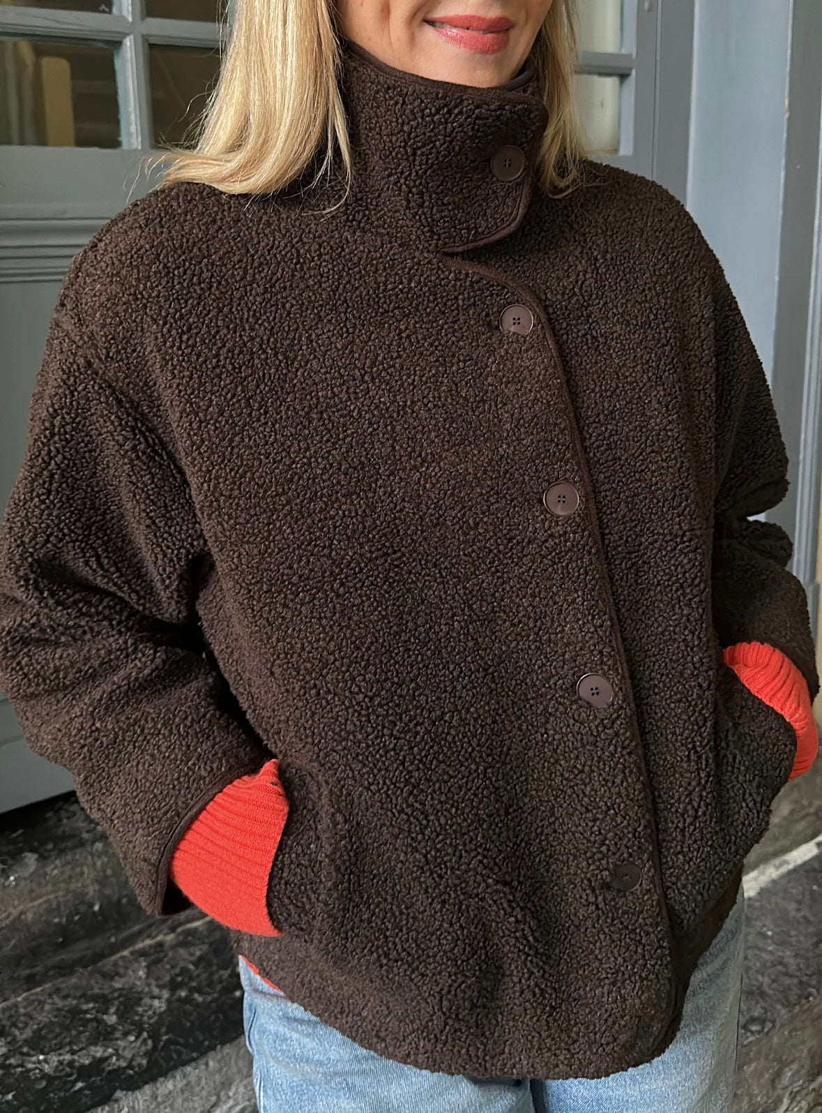 Veste moumoute LARA Chocolat