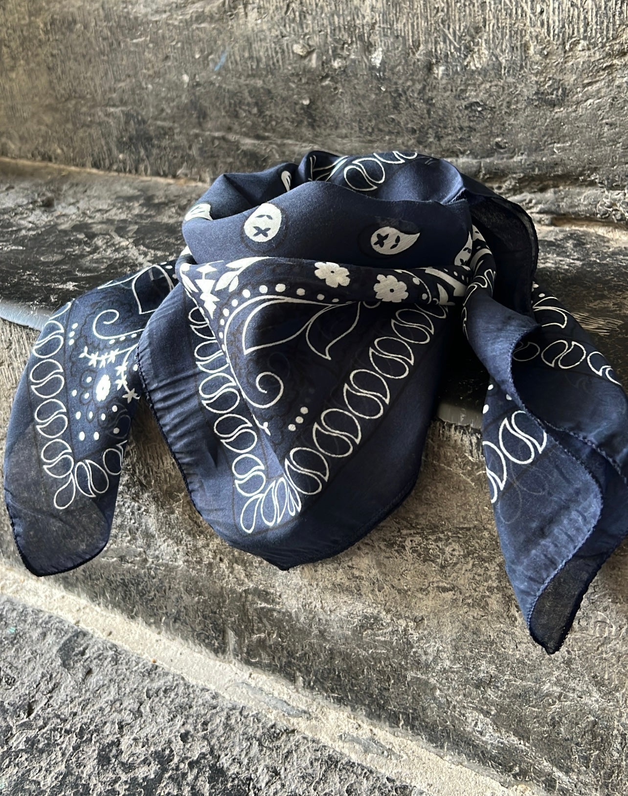 Foulard carré BOBY Bleu marine