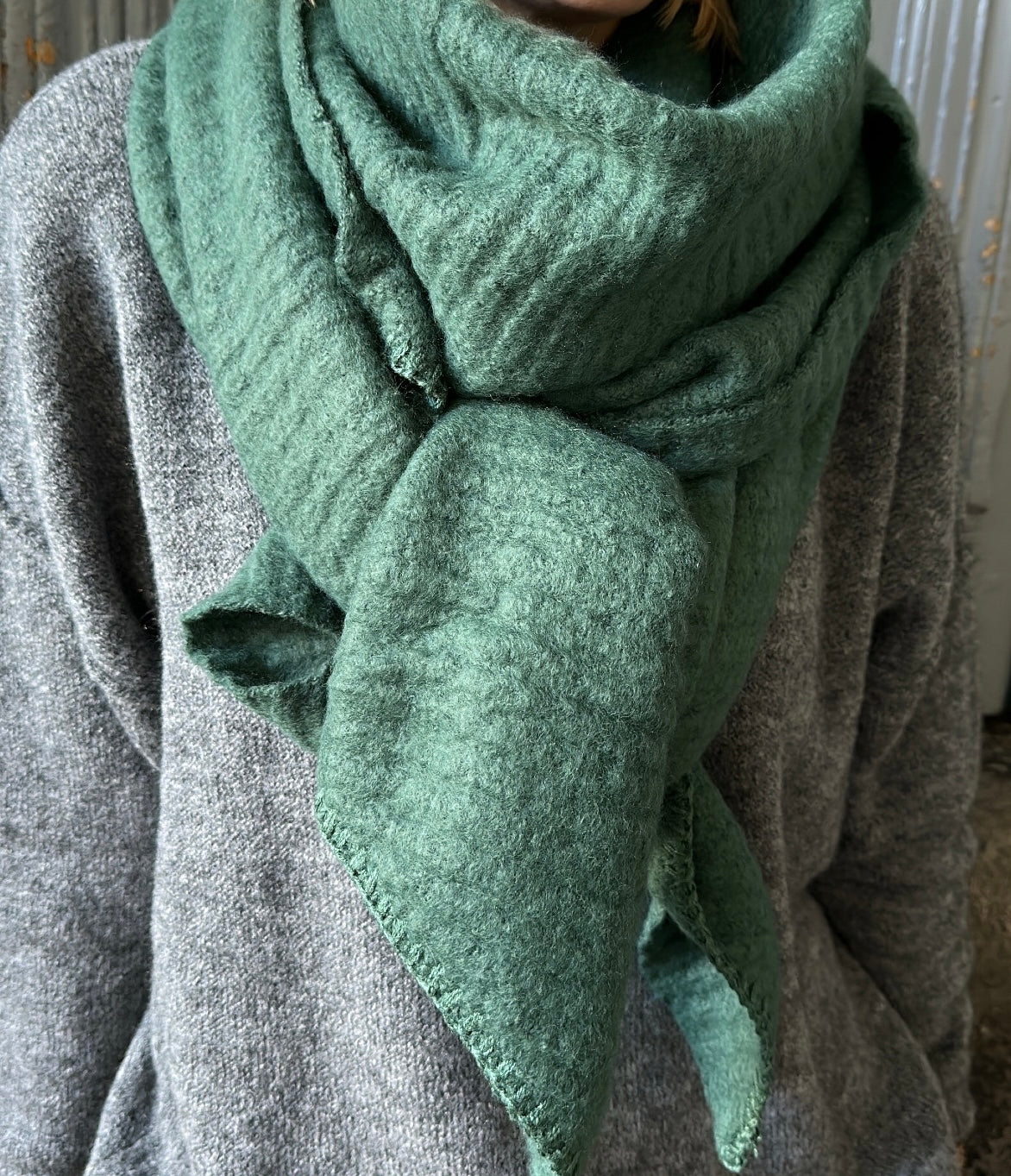 Écharpe PYRON PIECES vert foncé