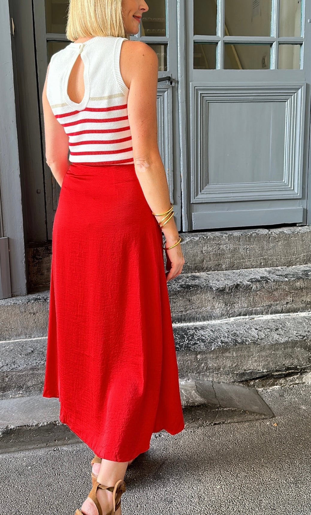 Jupe LISA Rouge/corail