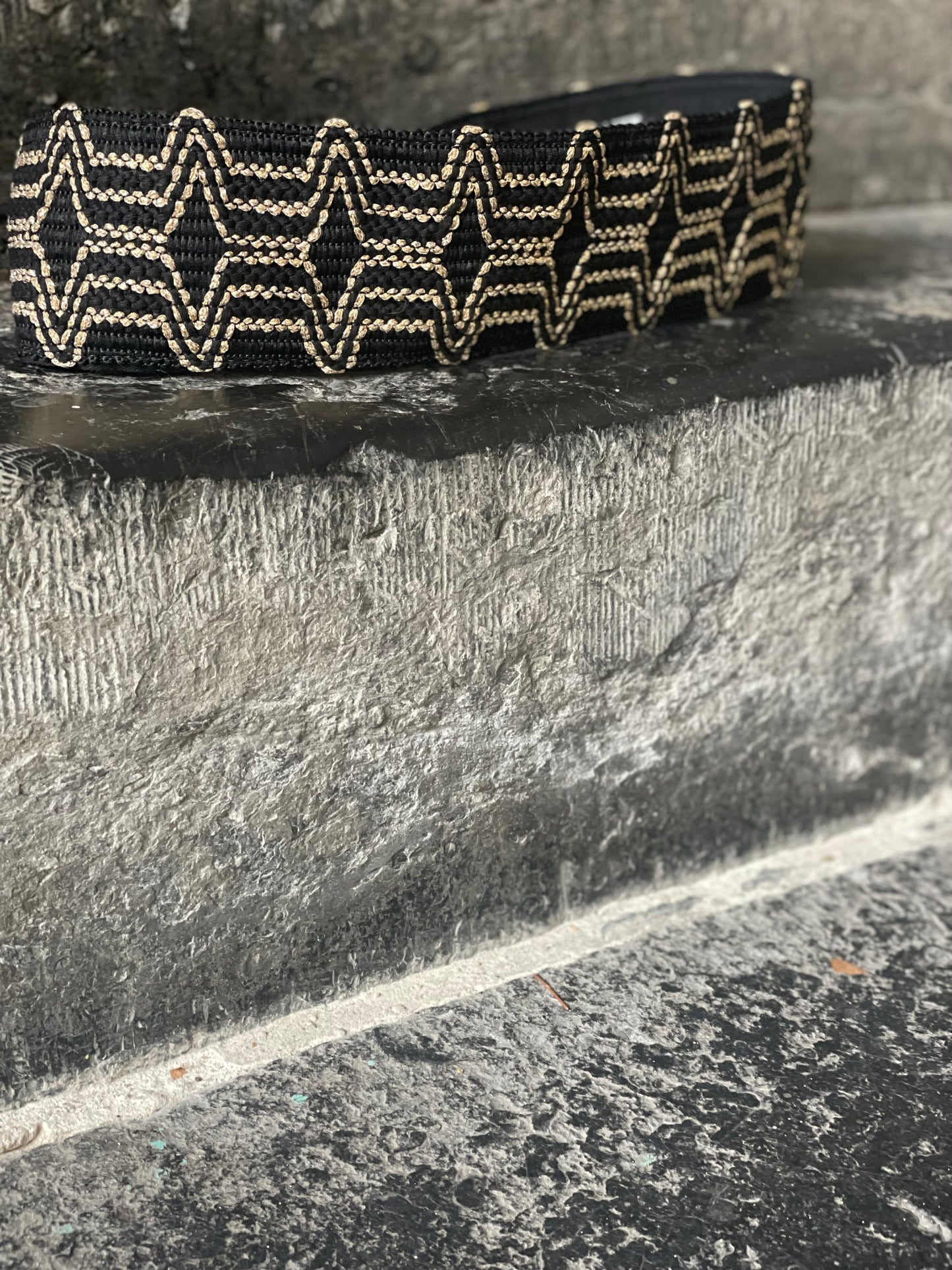 Ceinture Black/Gold PCNOKKA SUEDE