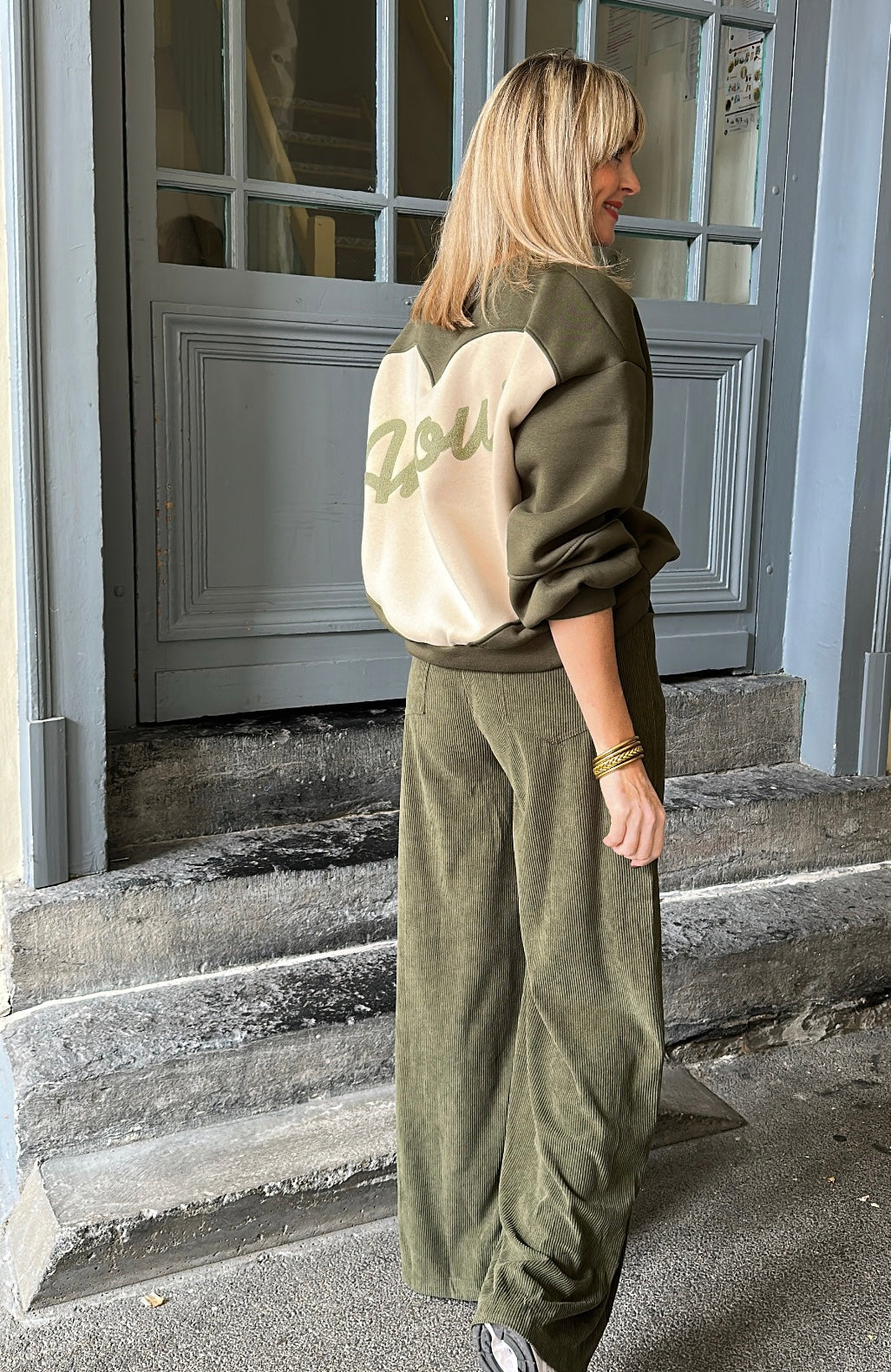 Pantalon velours FRANKY Kaki
