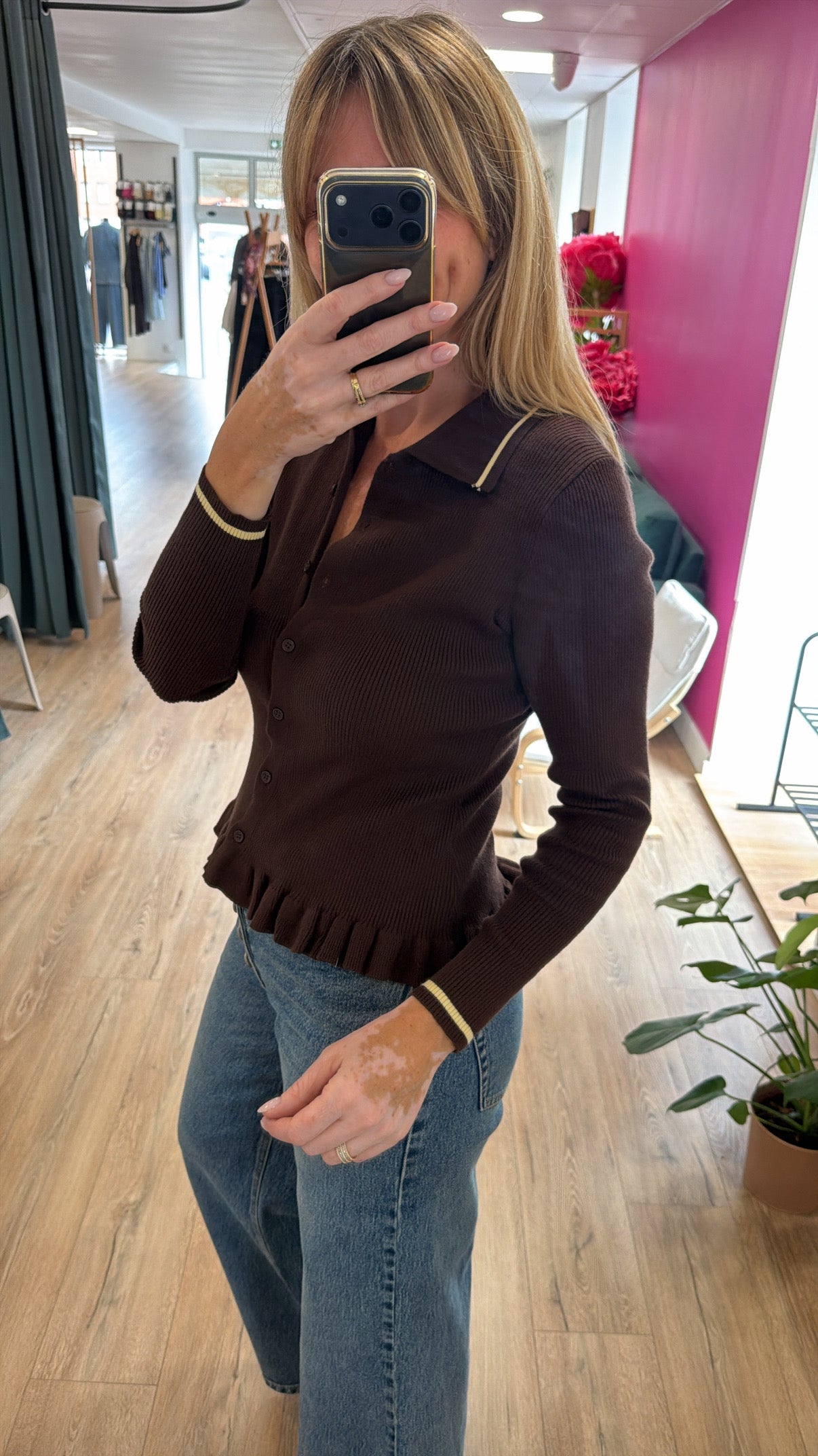 Polo maille SOREN Chocolat