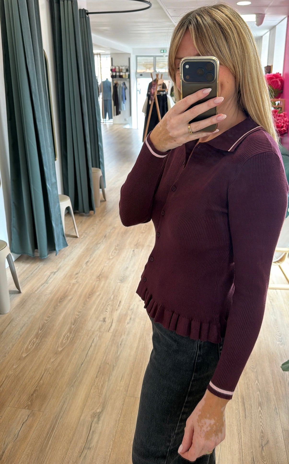 Polo maille SOREN Bordeaux
