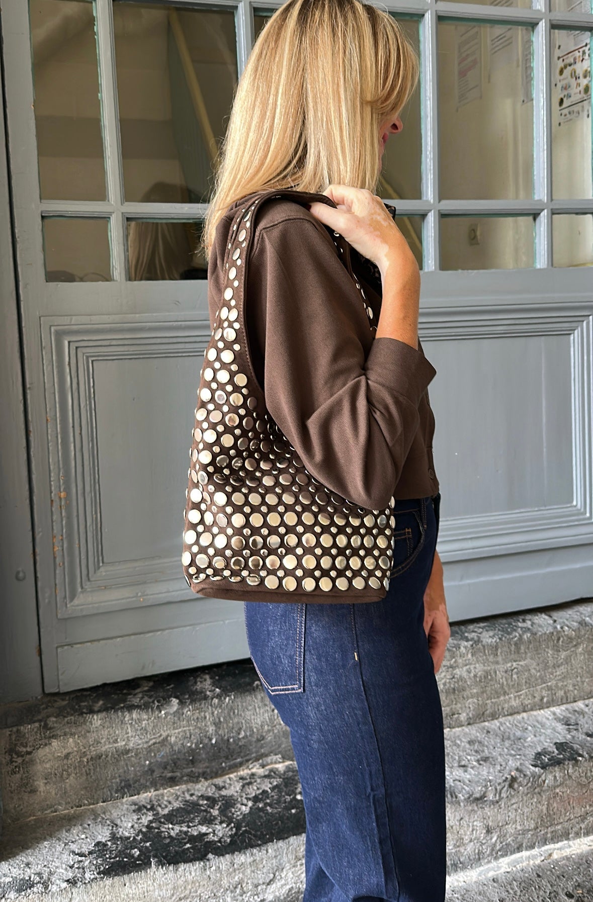 Sac clouté CHESTER Chocolat