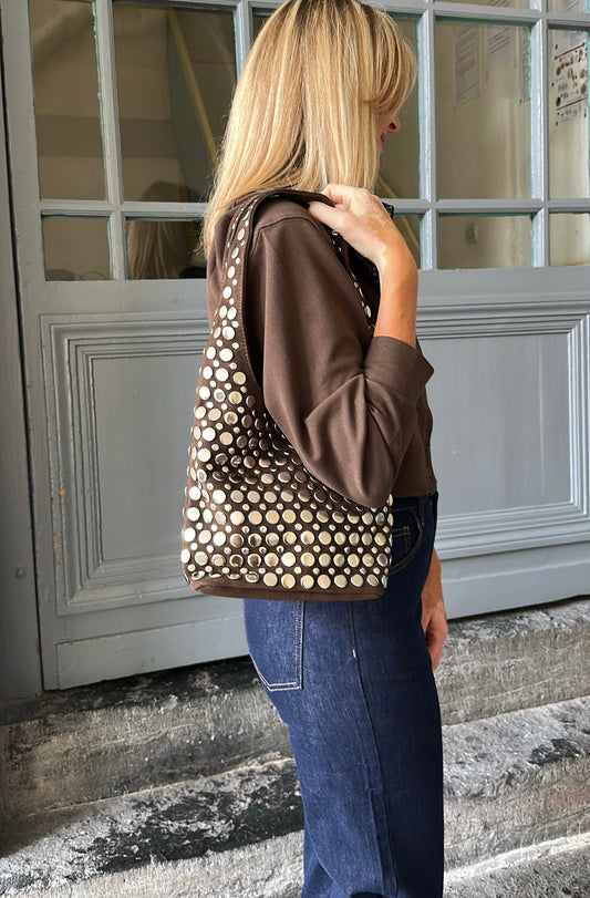 Sac clouté CHESTER Chocolat