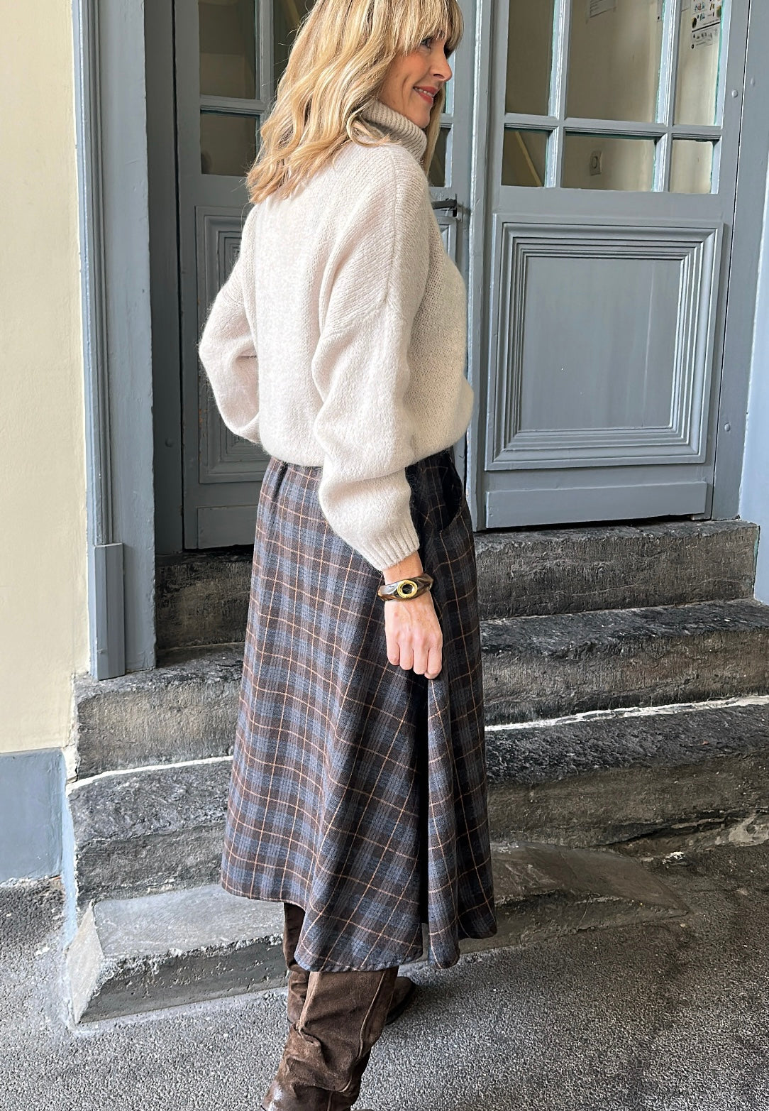 Pull col roulé NATHAN Beige