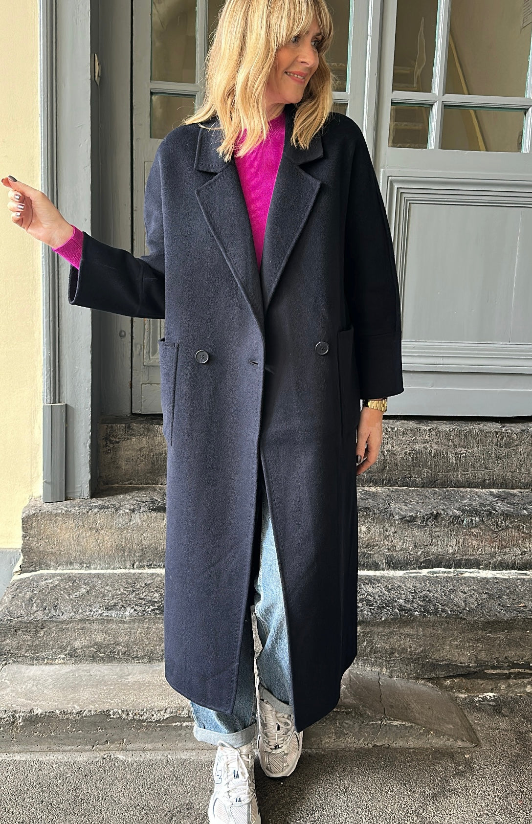 Manteau LEON Bleu marine