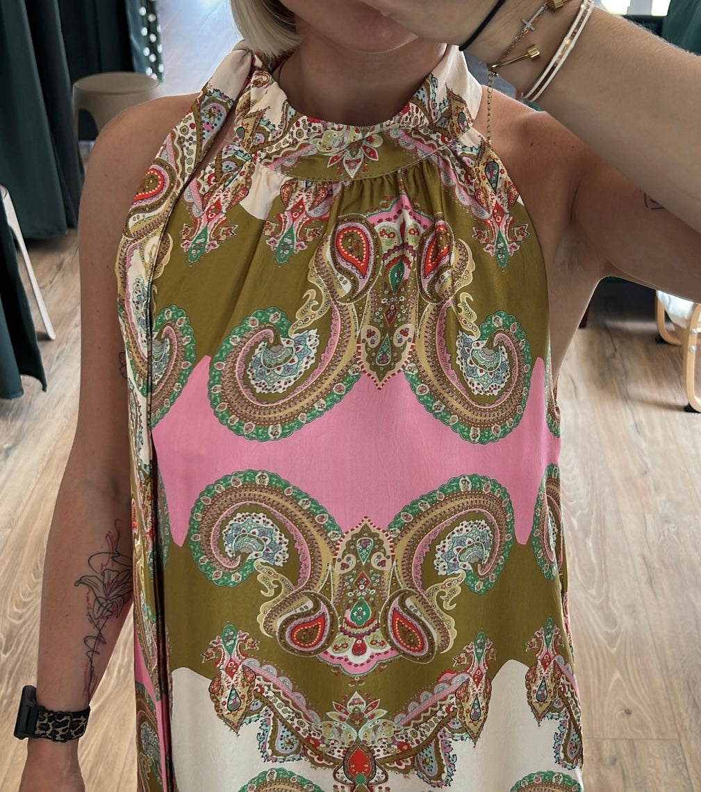 Robe NALA Pistache/Rose