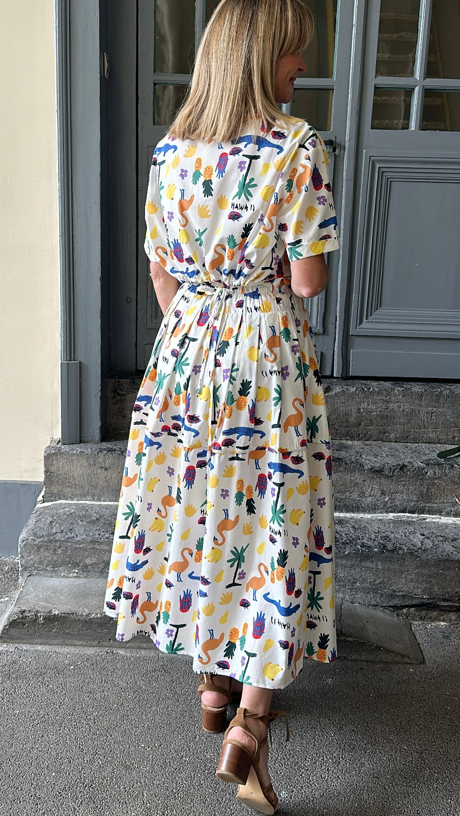 Jupe SUZANNE imprimée blanche