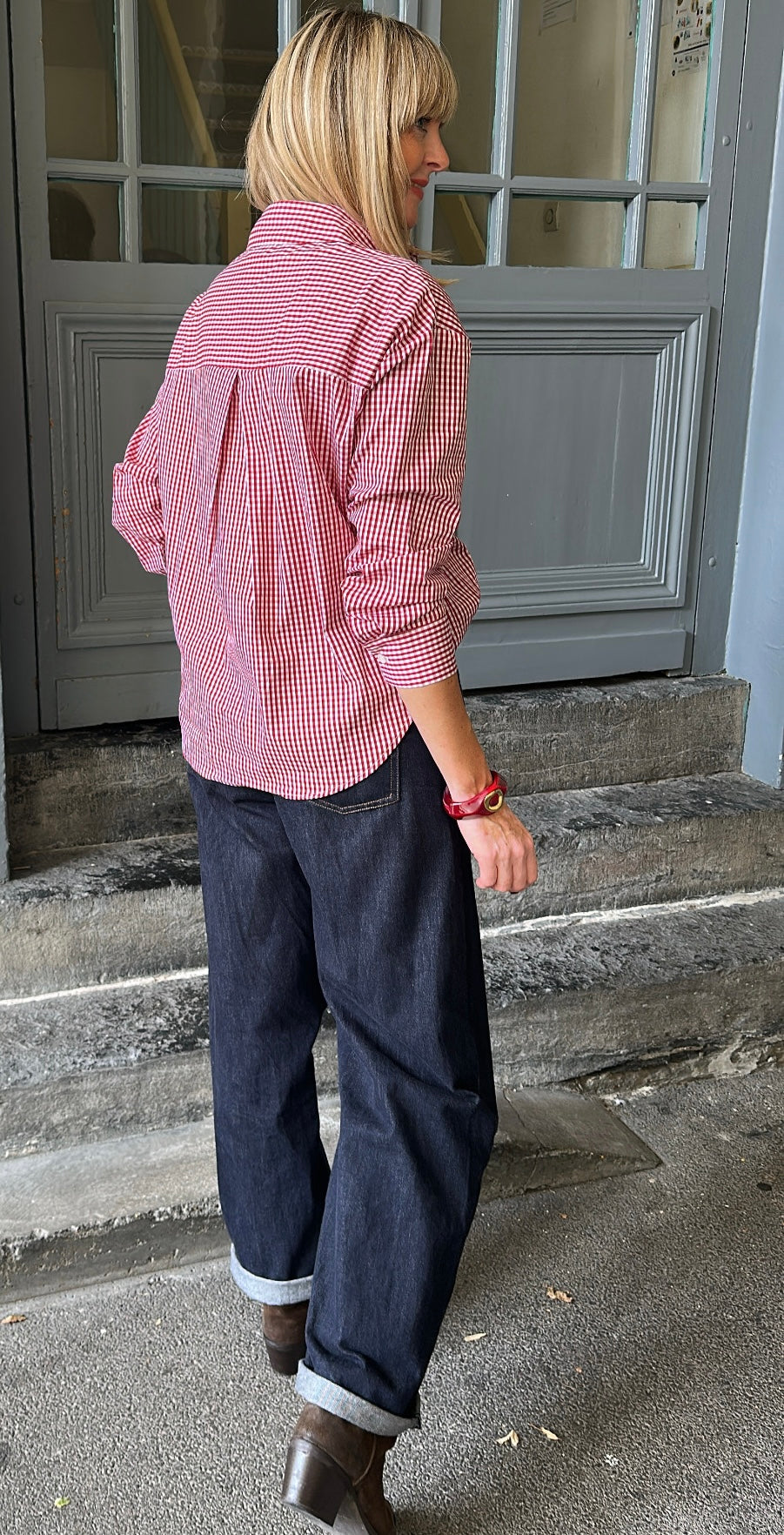 Chemise VICHY Rouge/Bordeaux