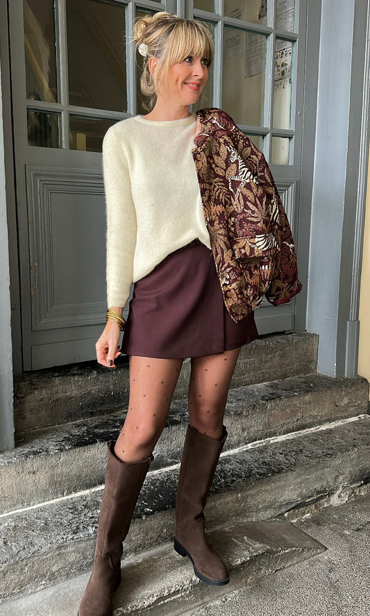 Jupe/short ELISE Aubergine