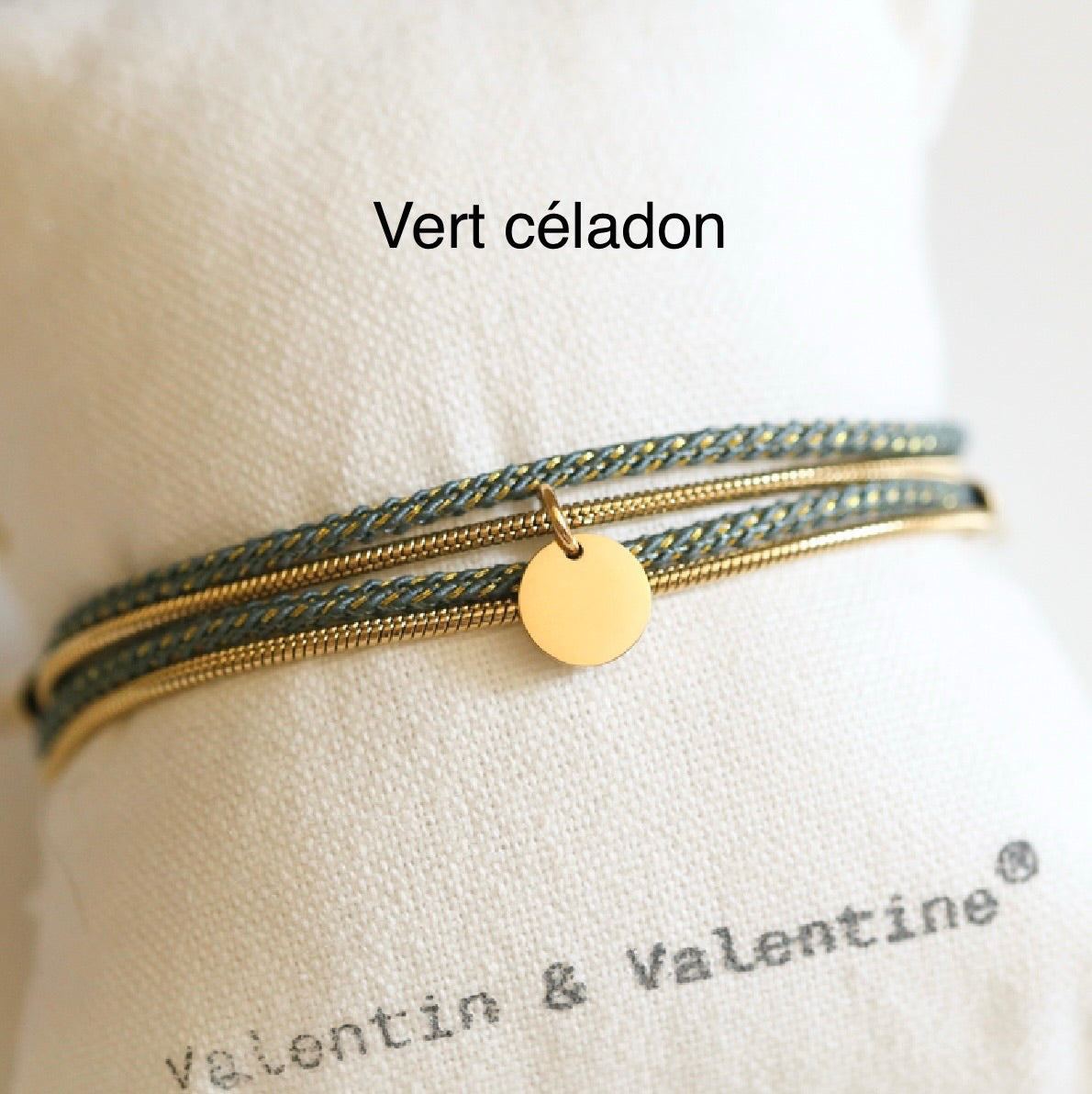 Bijoux VALENTIN & VALENTINE 2 en 1 Vert céladon