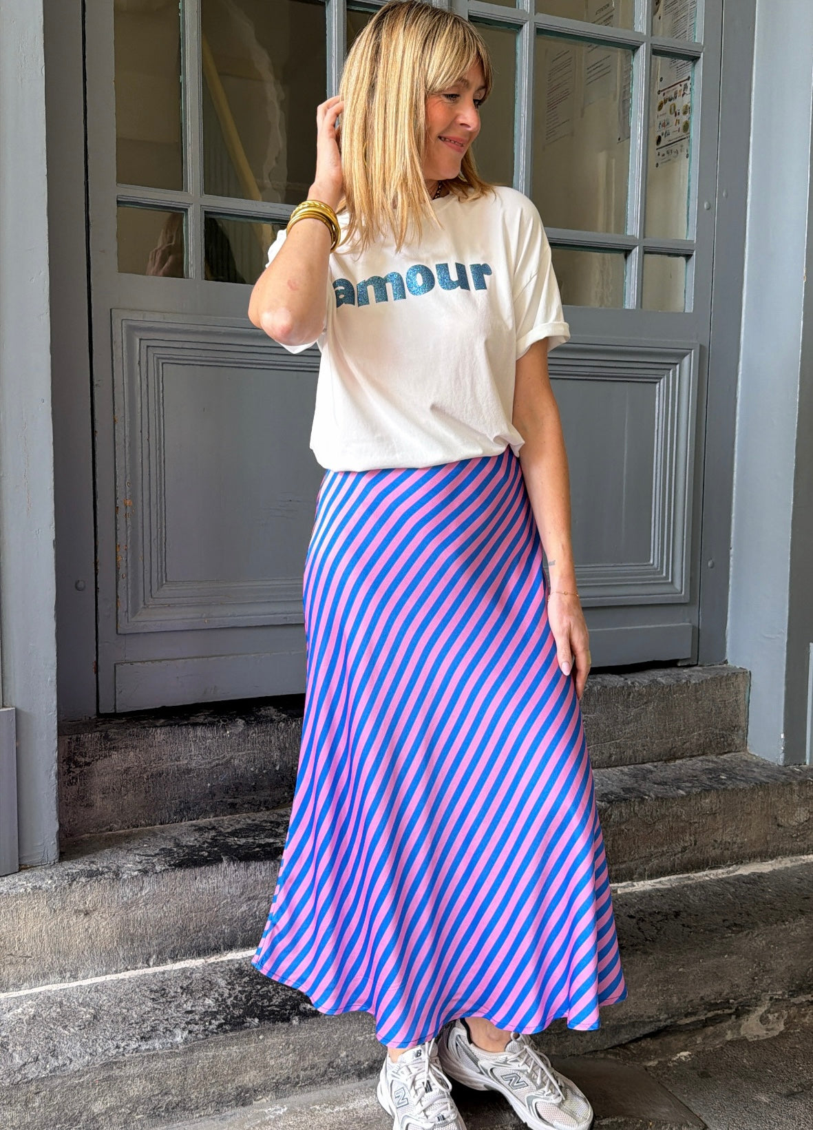 T-shirt AMOUR Blanc/Bleu