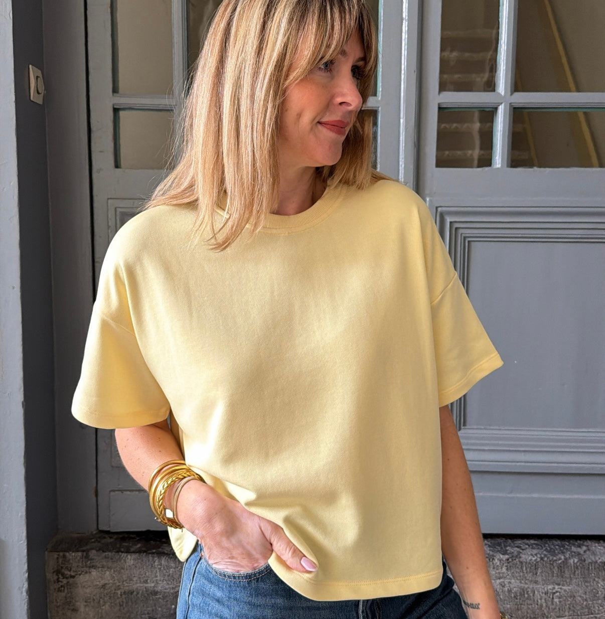 T-shirt/Sweat CHILLI French vanilla PIECES