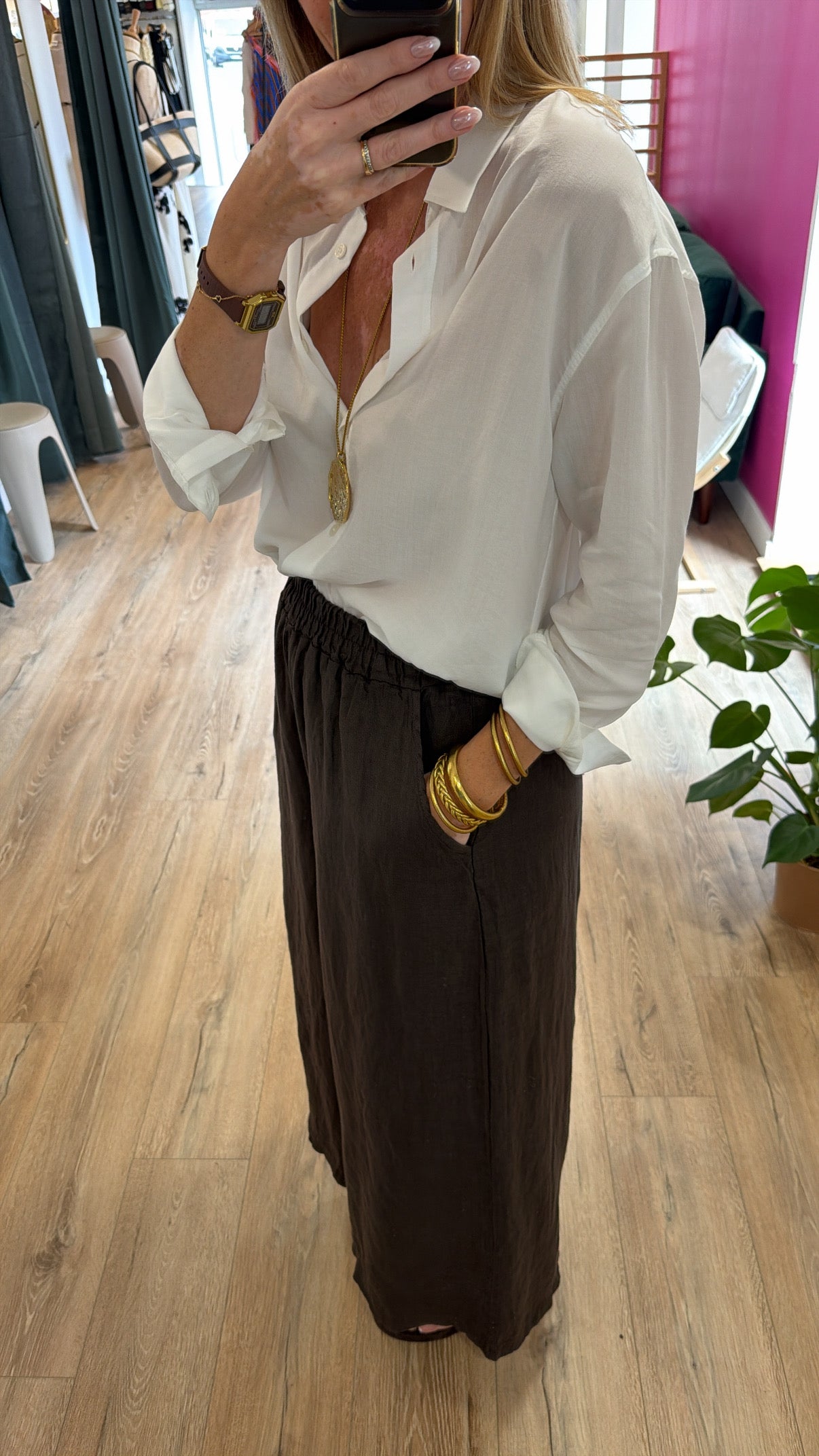 Pantalon LINA Chocolat