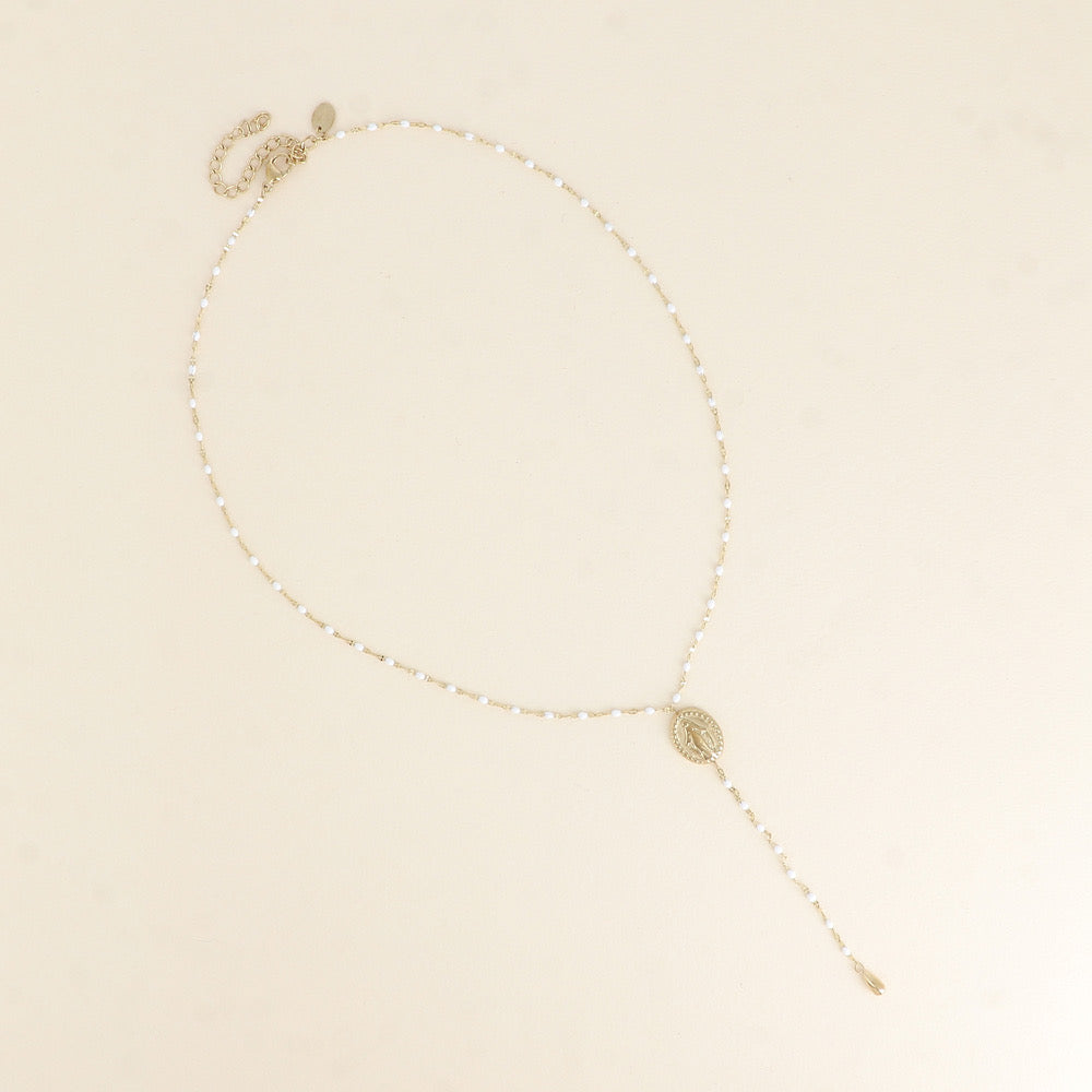 Collier cravate ELISKA Écru