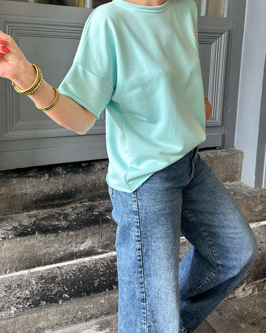 Sweat-shirt LOLY Turquoise
