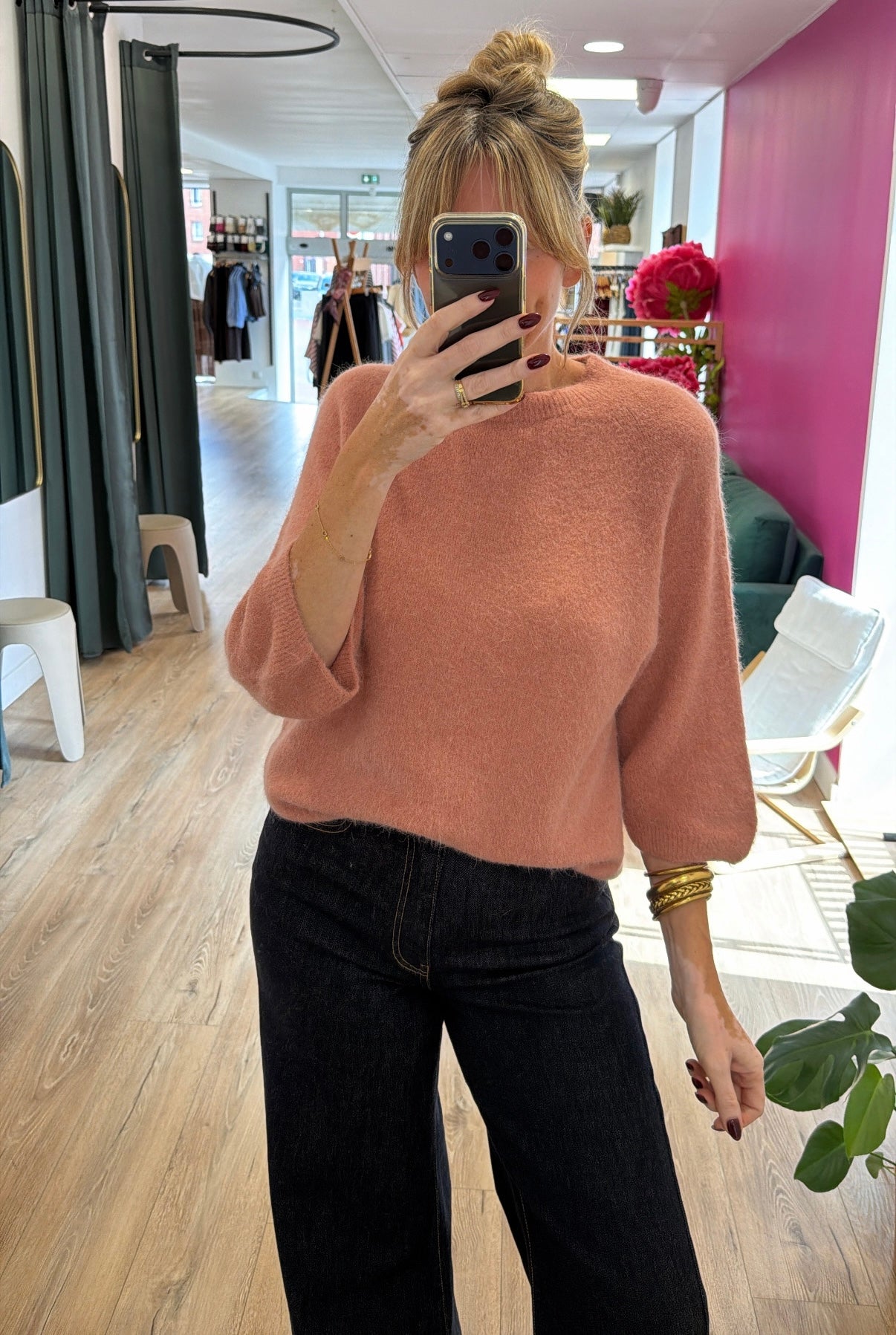 Pull AMON Vieux rose