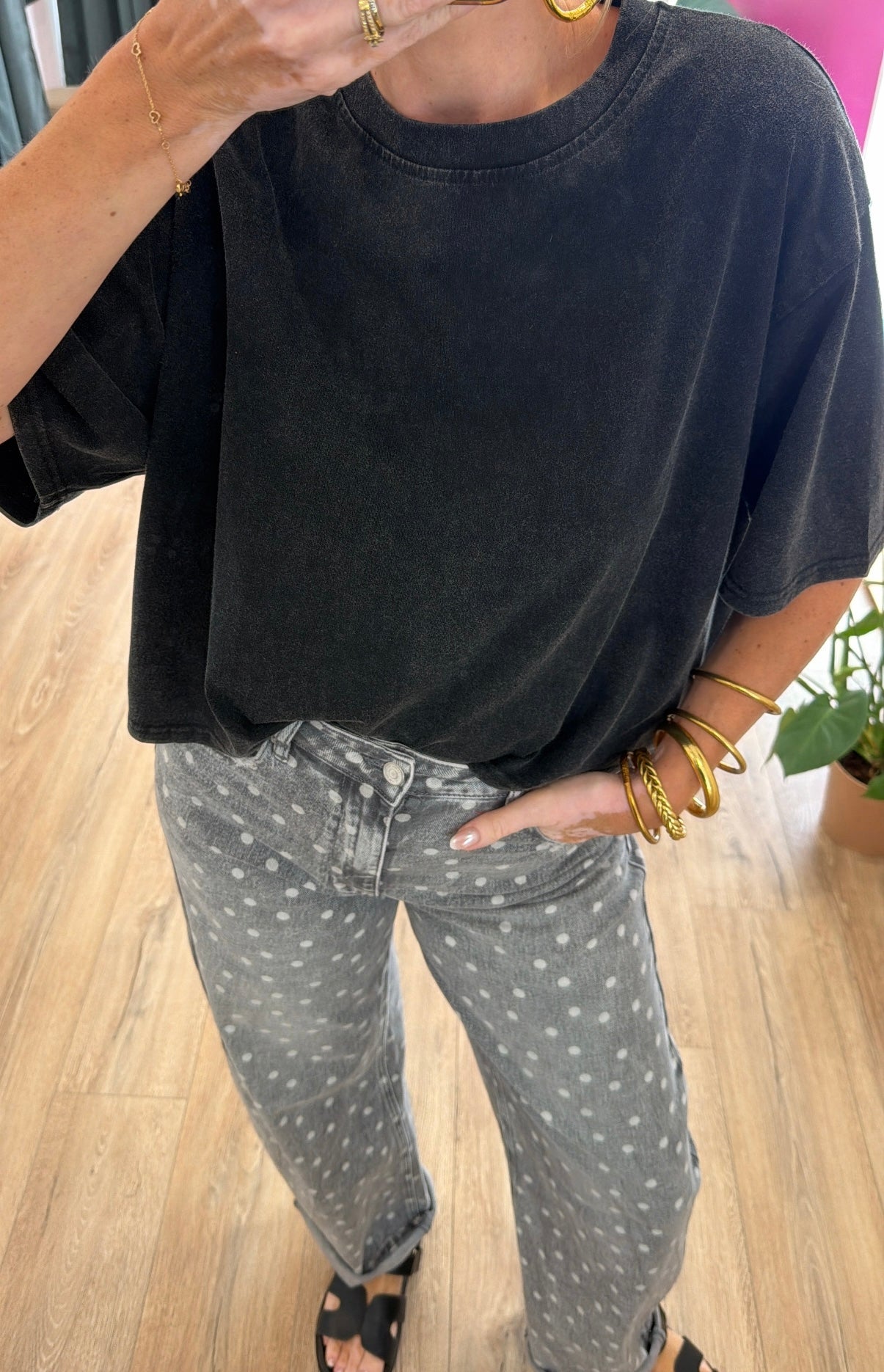 T-shirt ANGEL Noir vielli