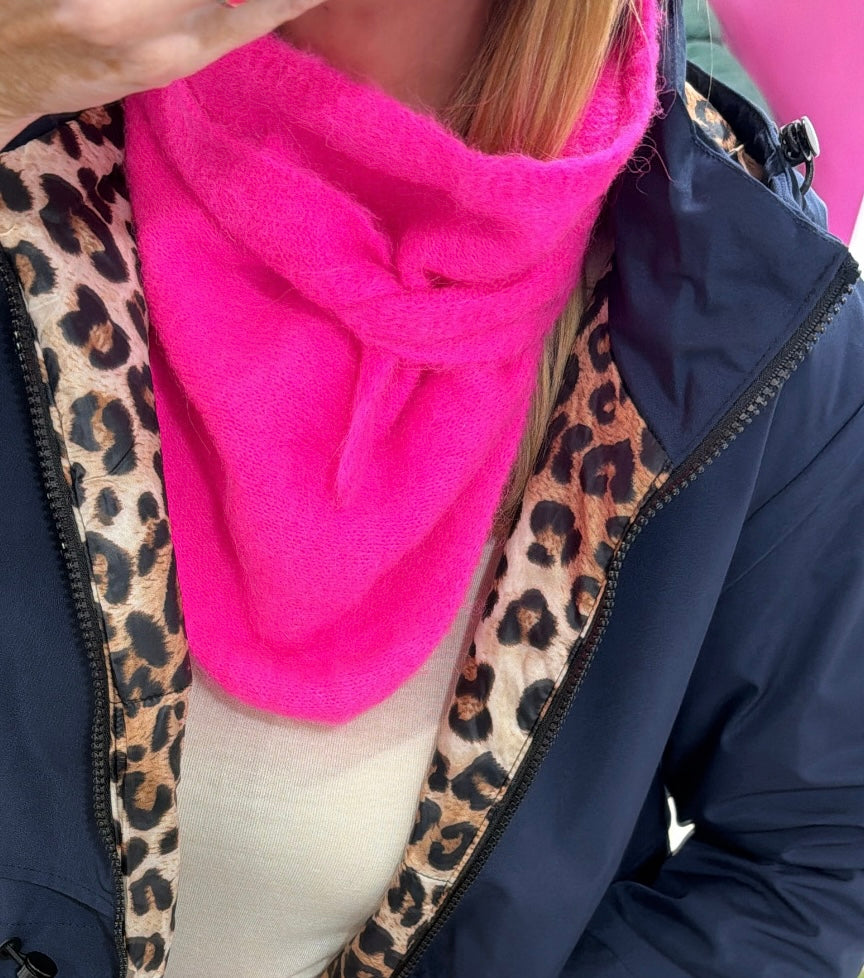 Foulard triangle REMI Fushia