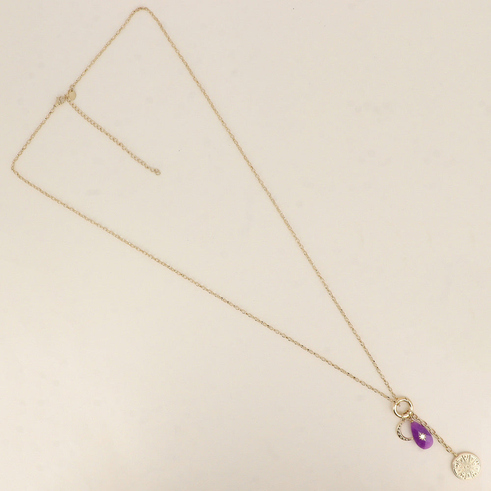Sautoir CIRCÉ Violet/Doré