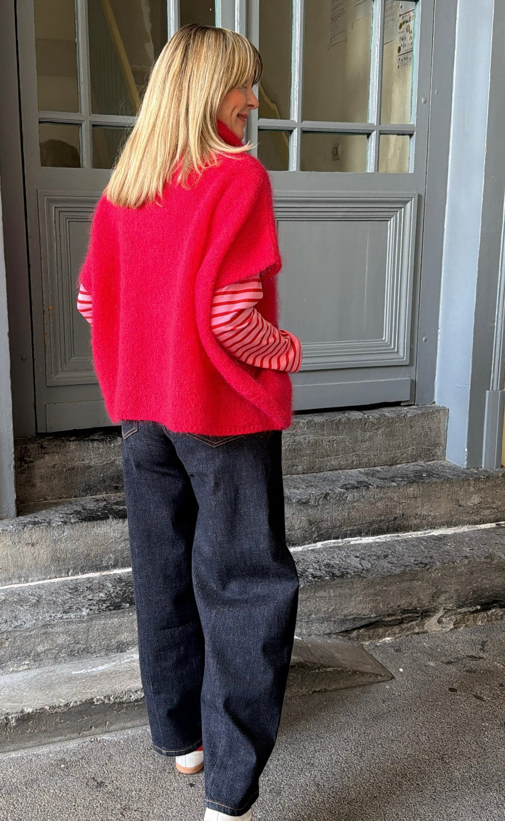 Pull sans manche MAYA Rouge