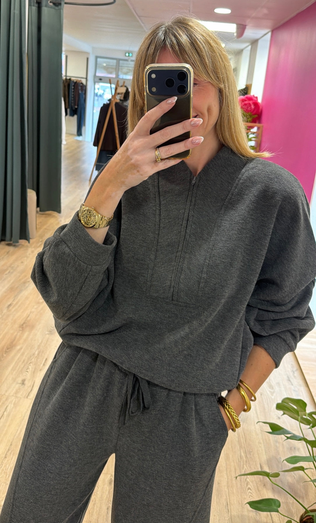 Sweat MAUDE Gris chiné