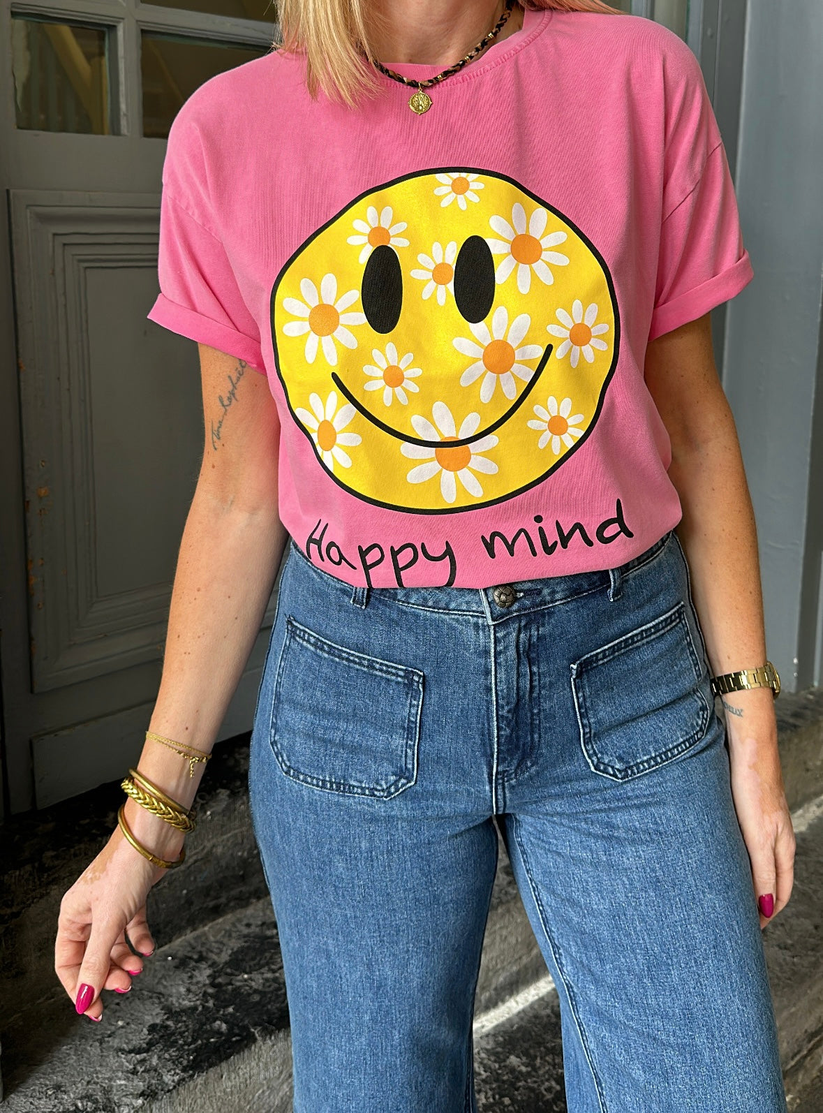 T-shirt HAPPY MIND Rose