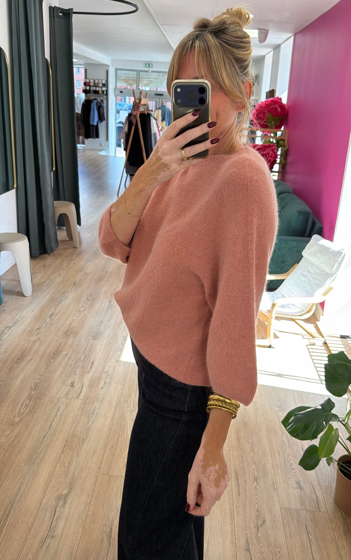 Pull AMON Vieux rose
