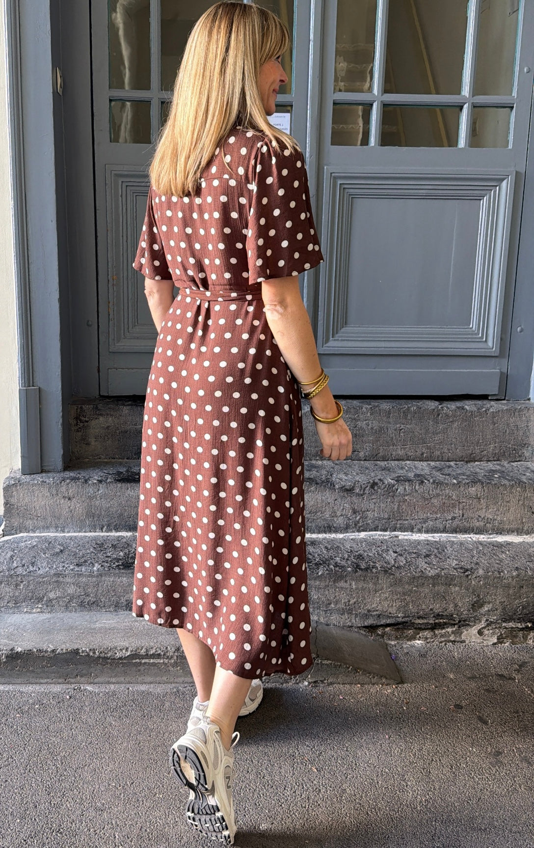Robe ELIA Chocolat à pois
