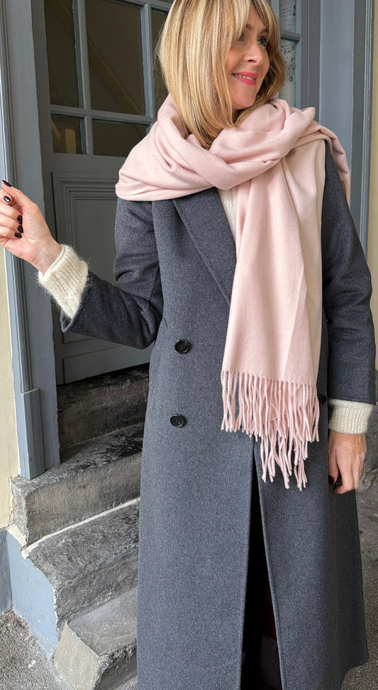 Maxi écharpe LOU Nude rosé