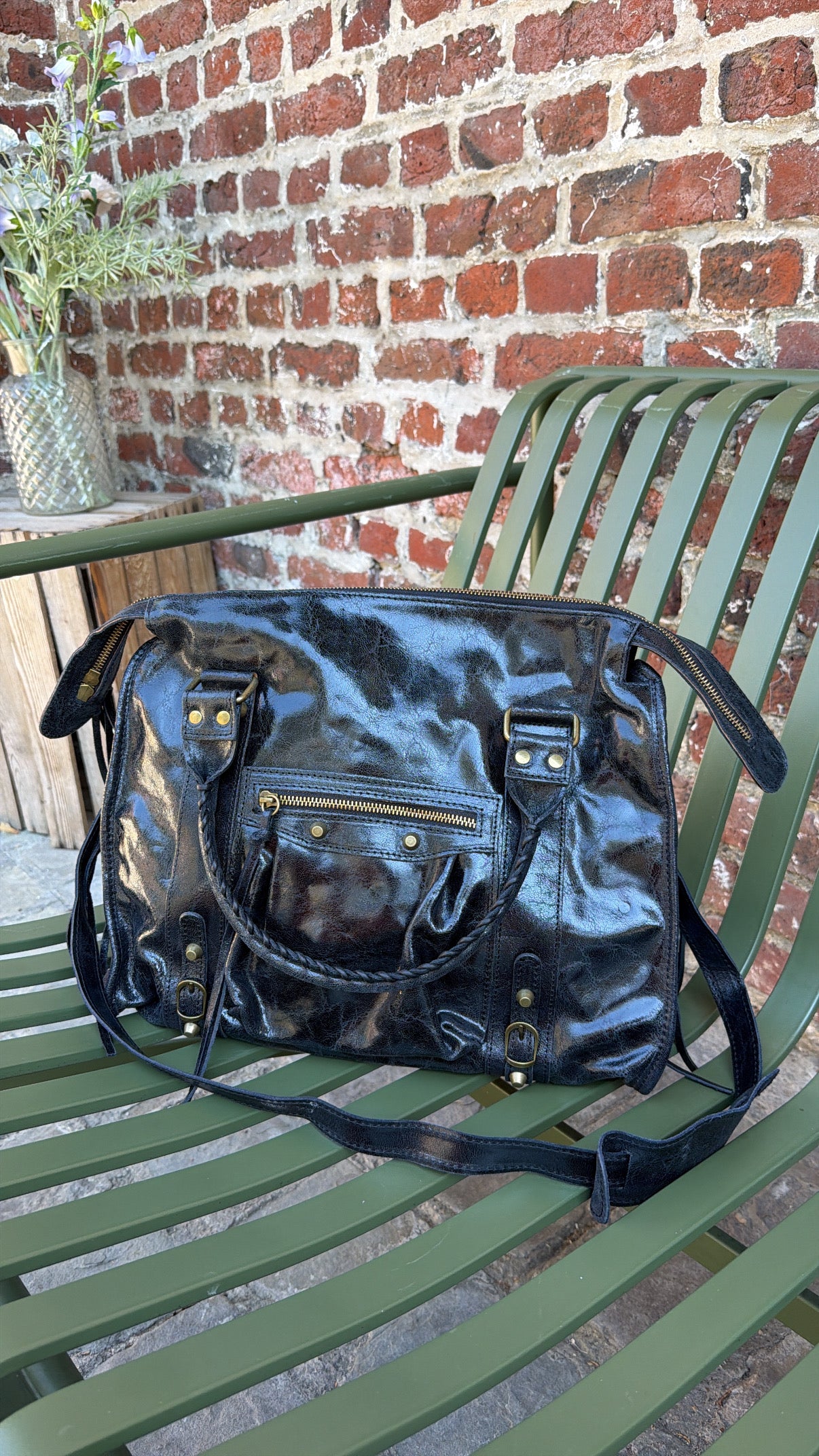 Sac ELSA Noir brillant
