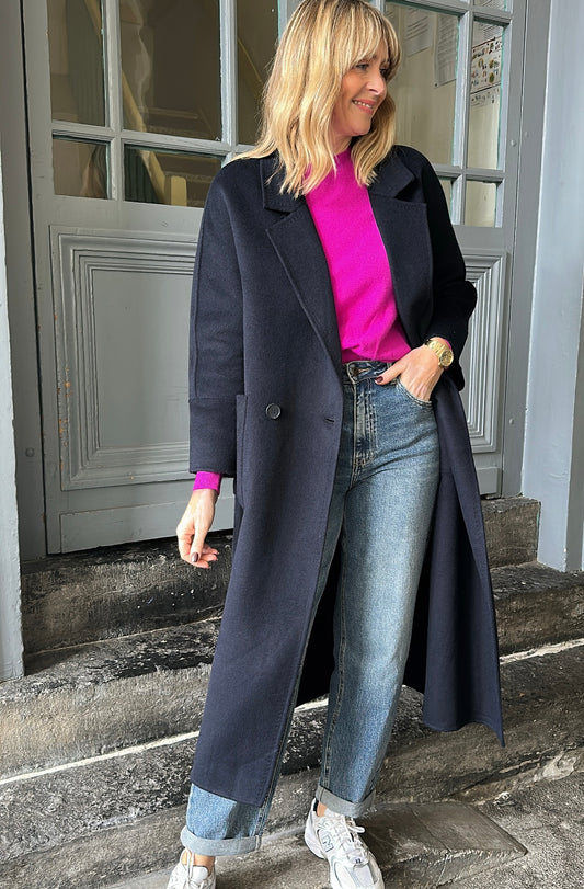 Manteau LEON Bleu marine