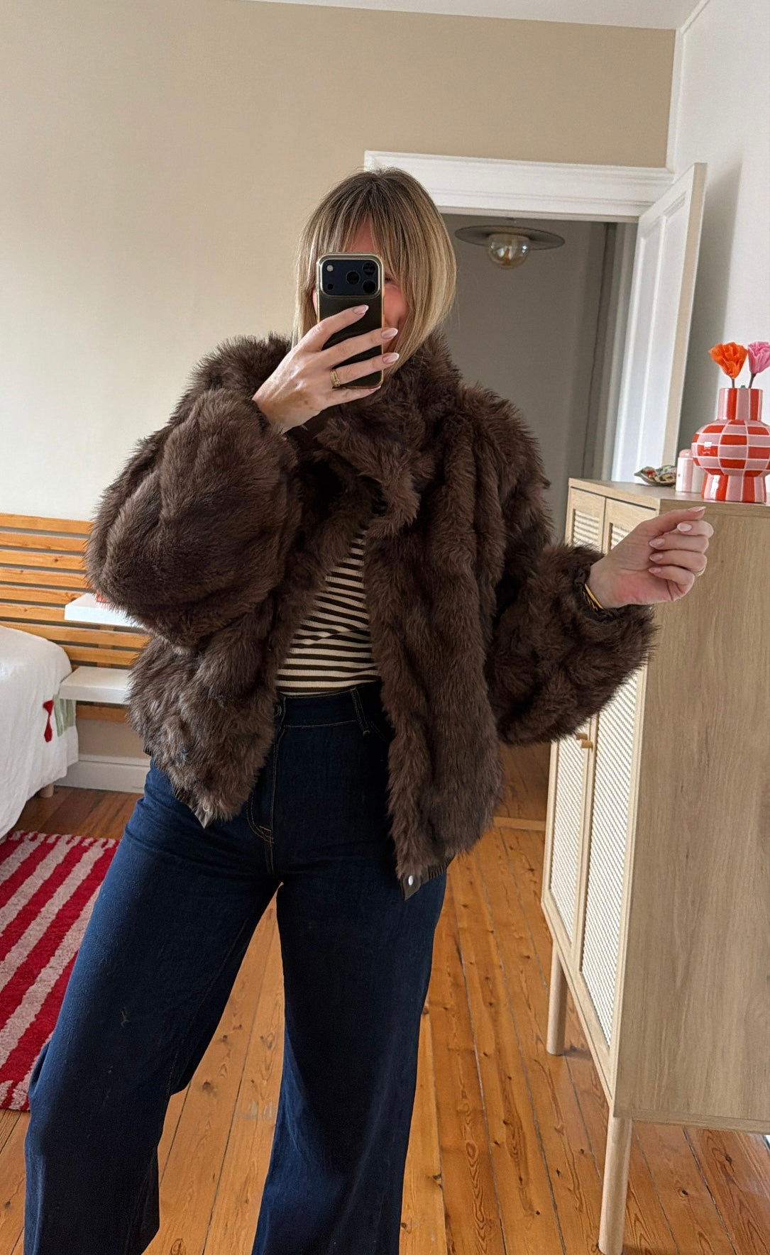 Veste ROSALIE Chocolat Réversible