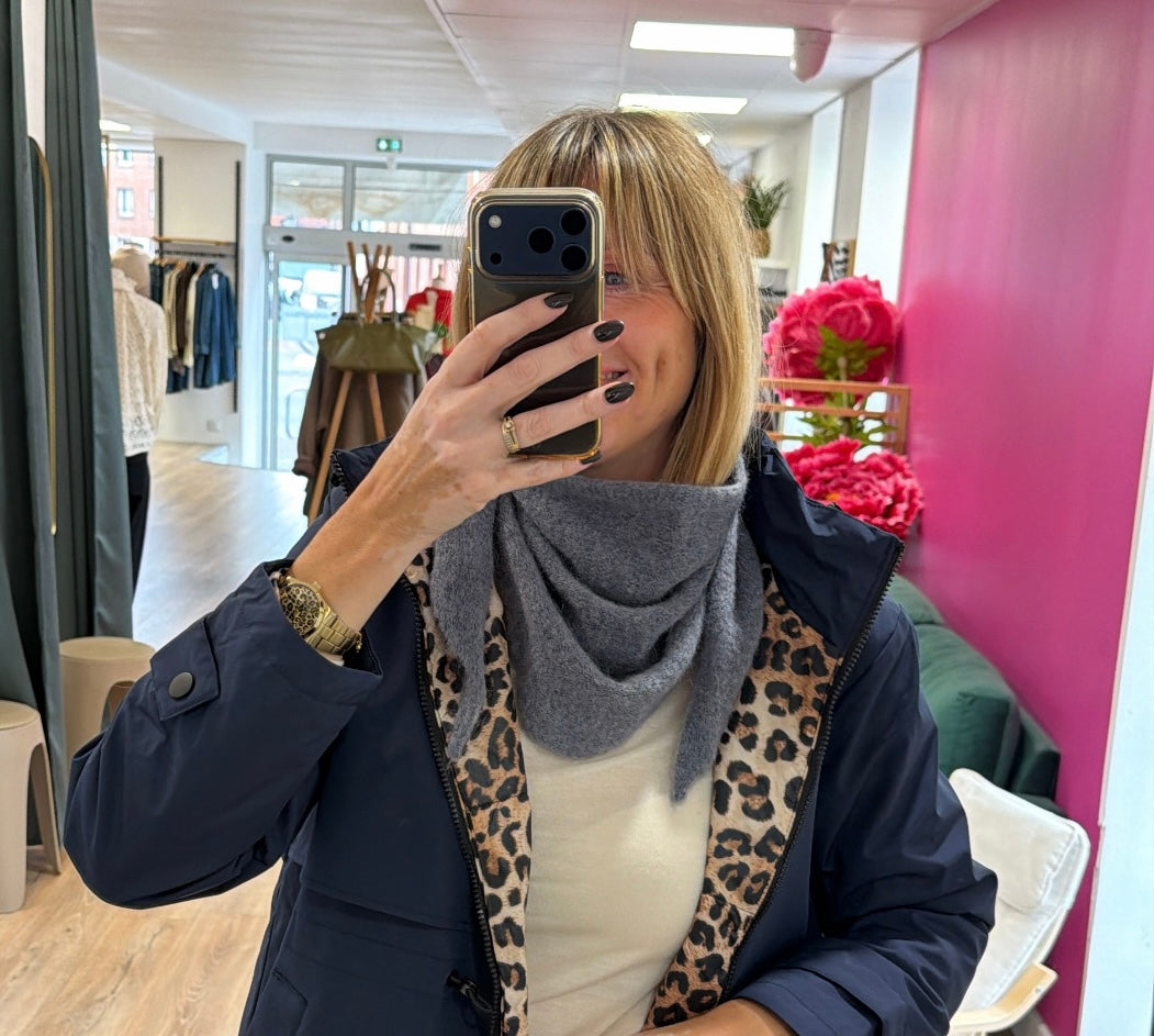 Foulard triangle REMI Gris