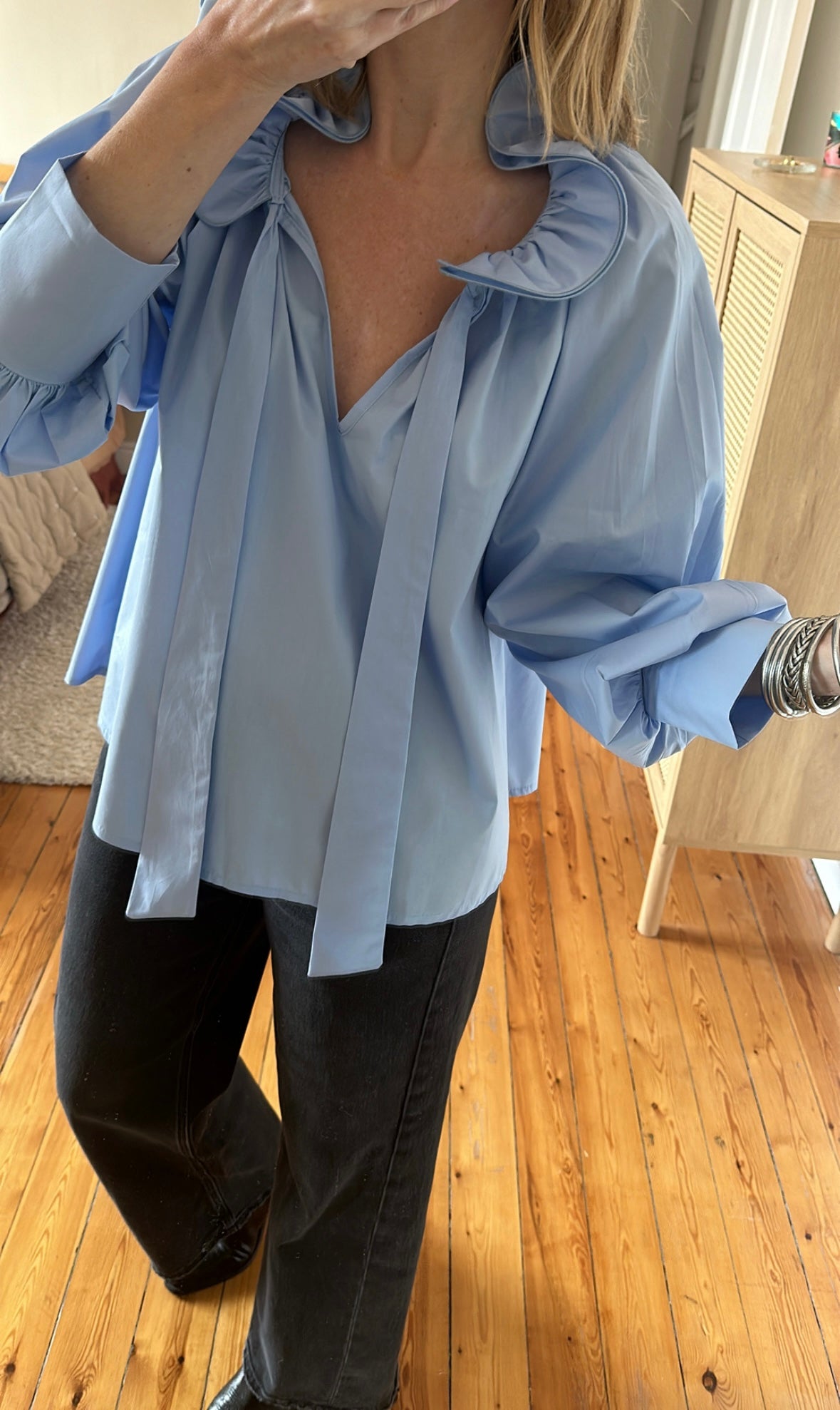 Blouse MARIELLE Bleu ciel