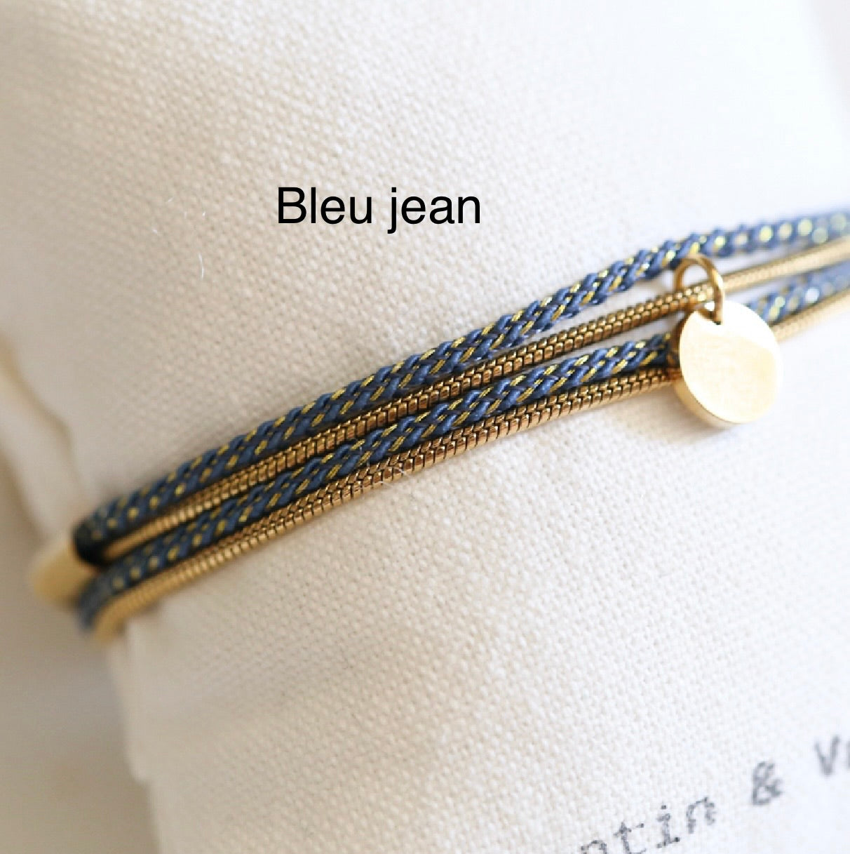Bijoux VALENTIN & VALENTINE 2 en 1 Bleu jean
