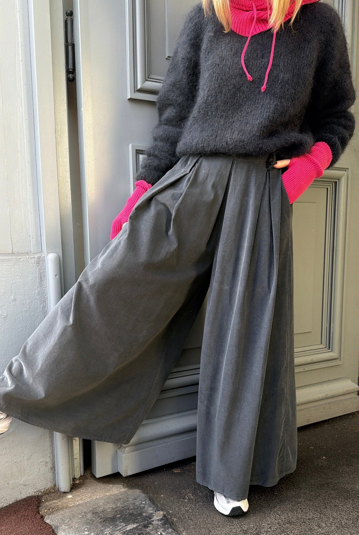 Pantalon EMY velours gris
