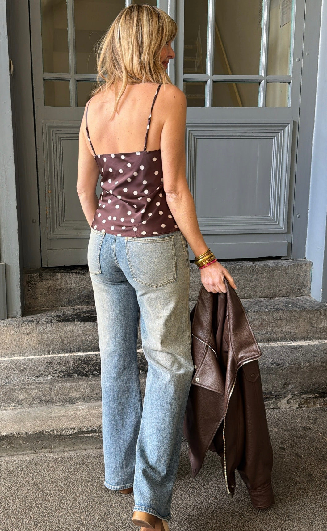 Top ZELIE Chocolat/Blanc