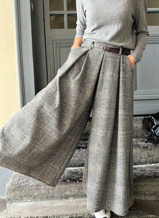 Pantalon EMY Prince de Galles Noir