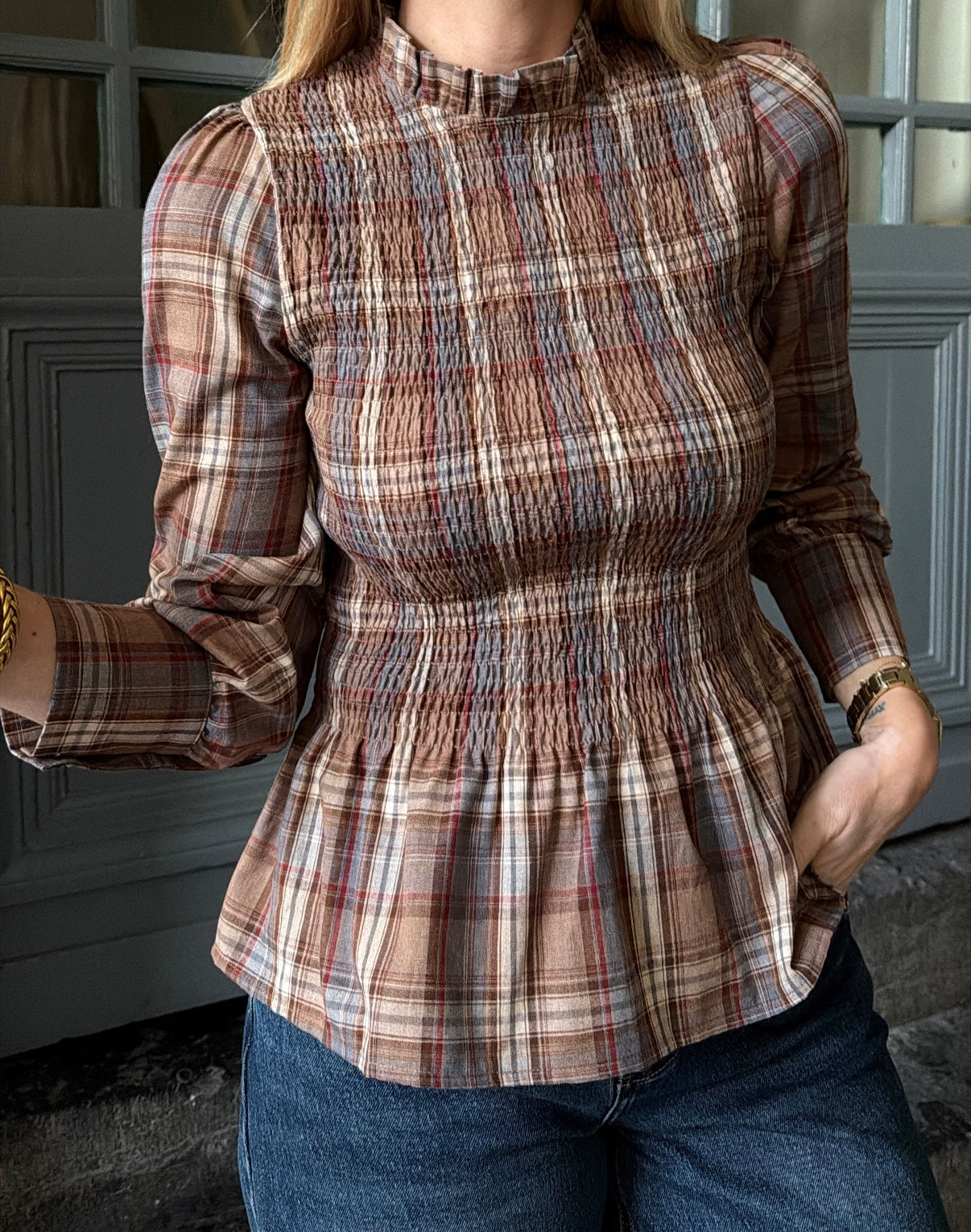 Top à carreaux NOÉMIE