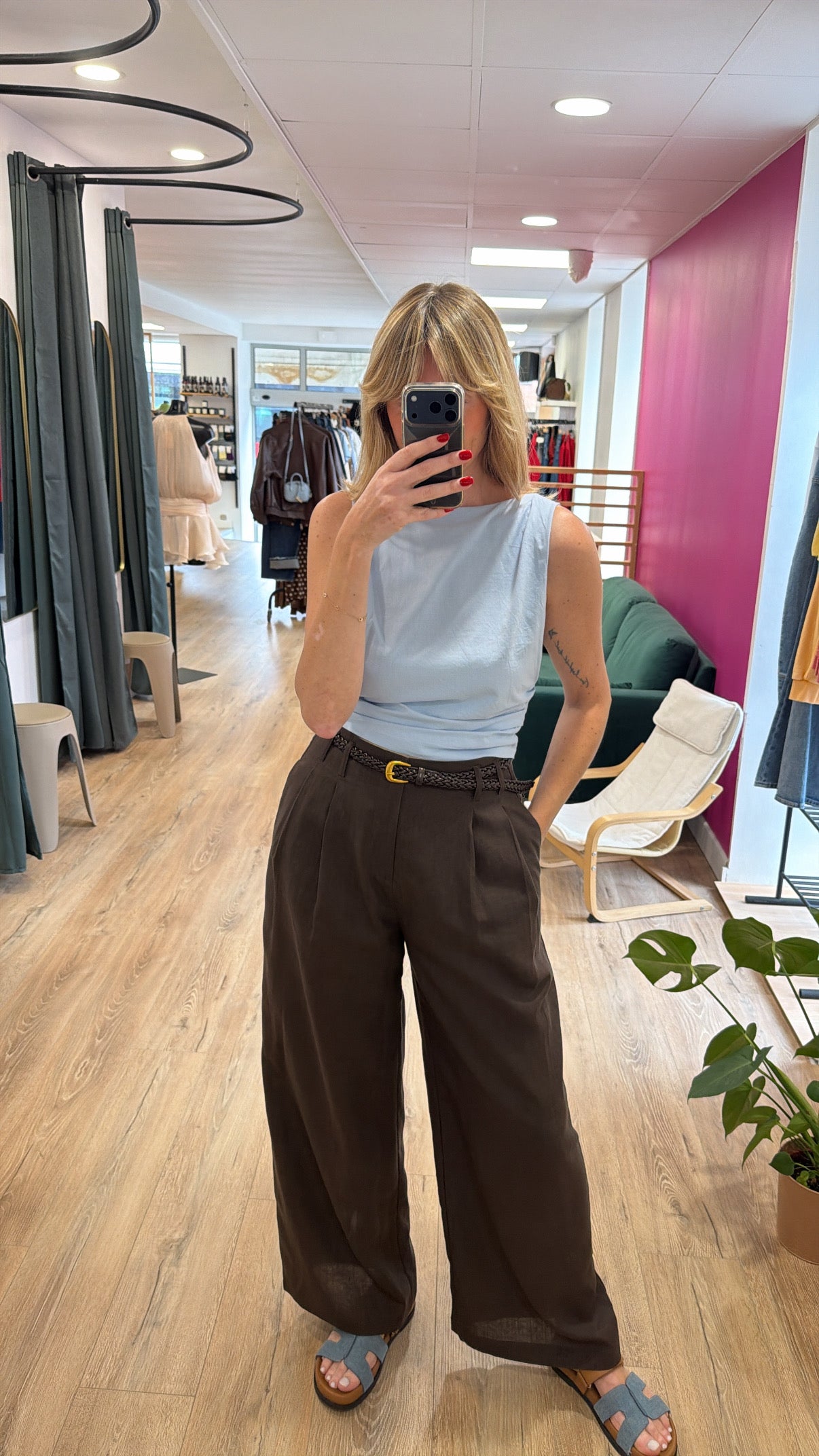 Top IRENE Bleu ciel