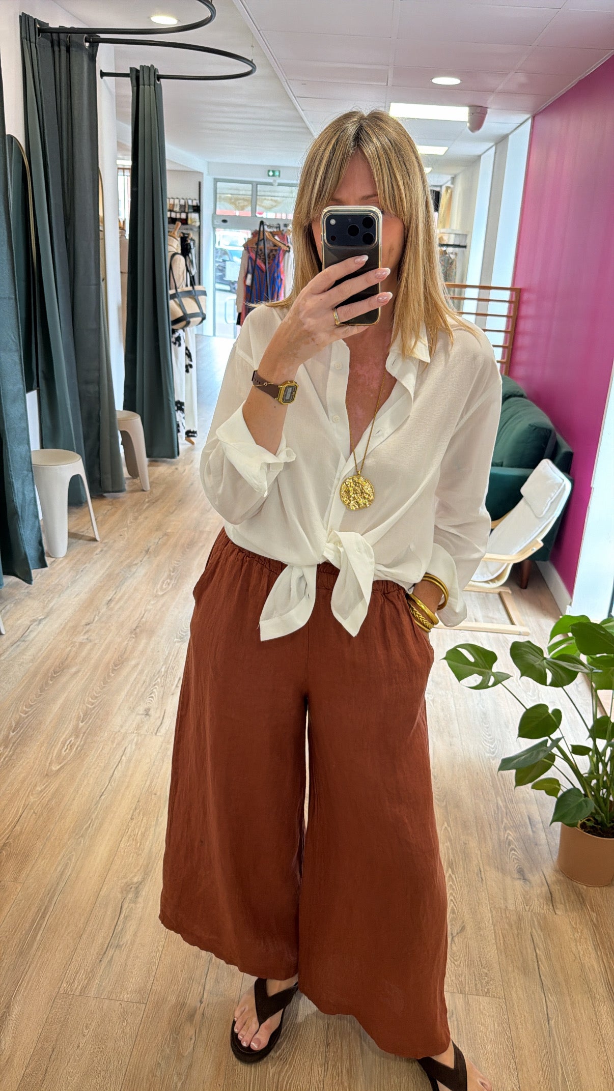 Pantalon LINA Chocolat Sienne