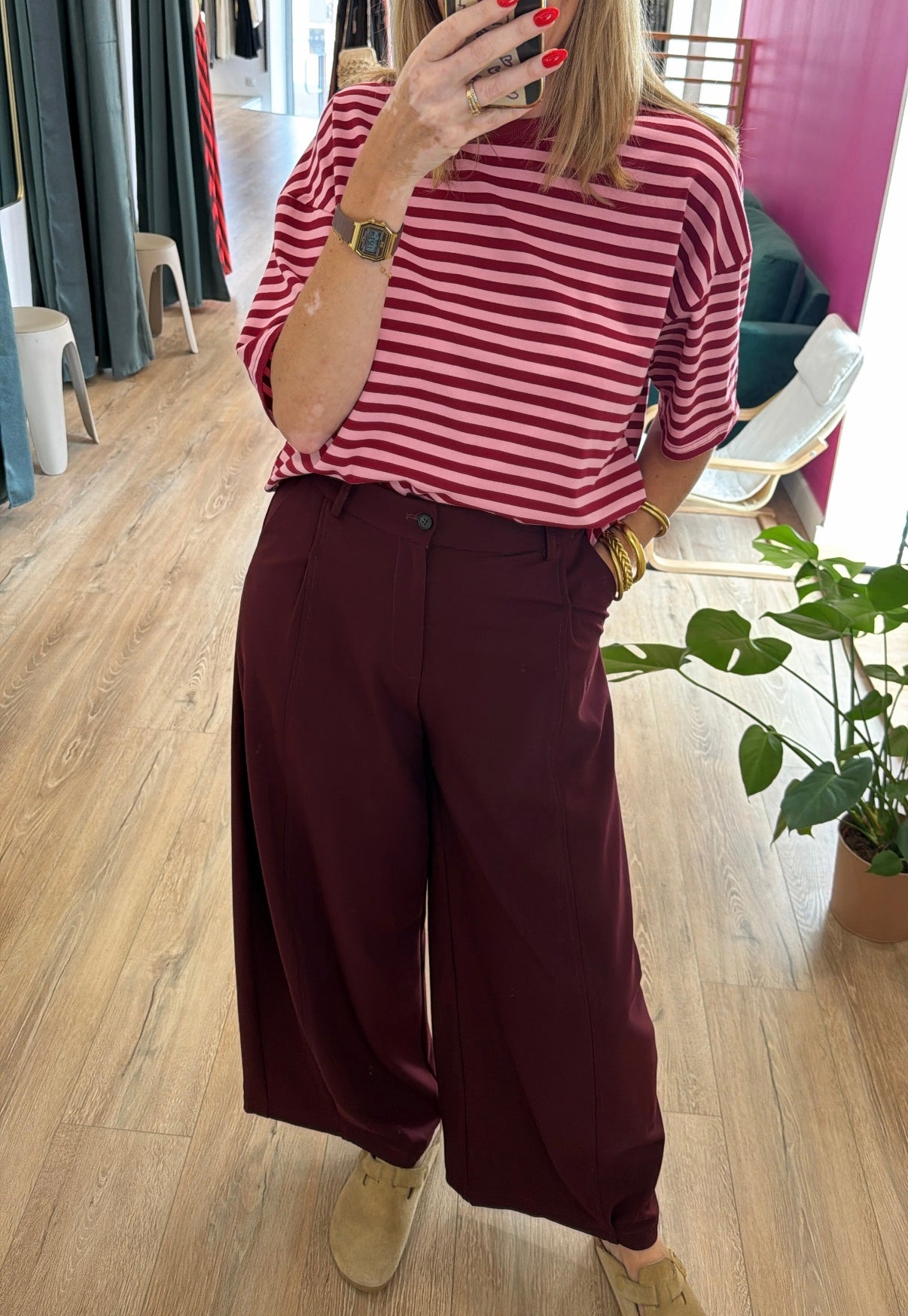 T-shirt NAO Rose/Bordeaux